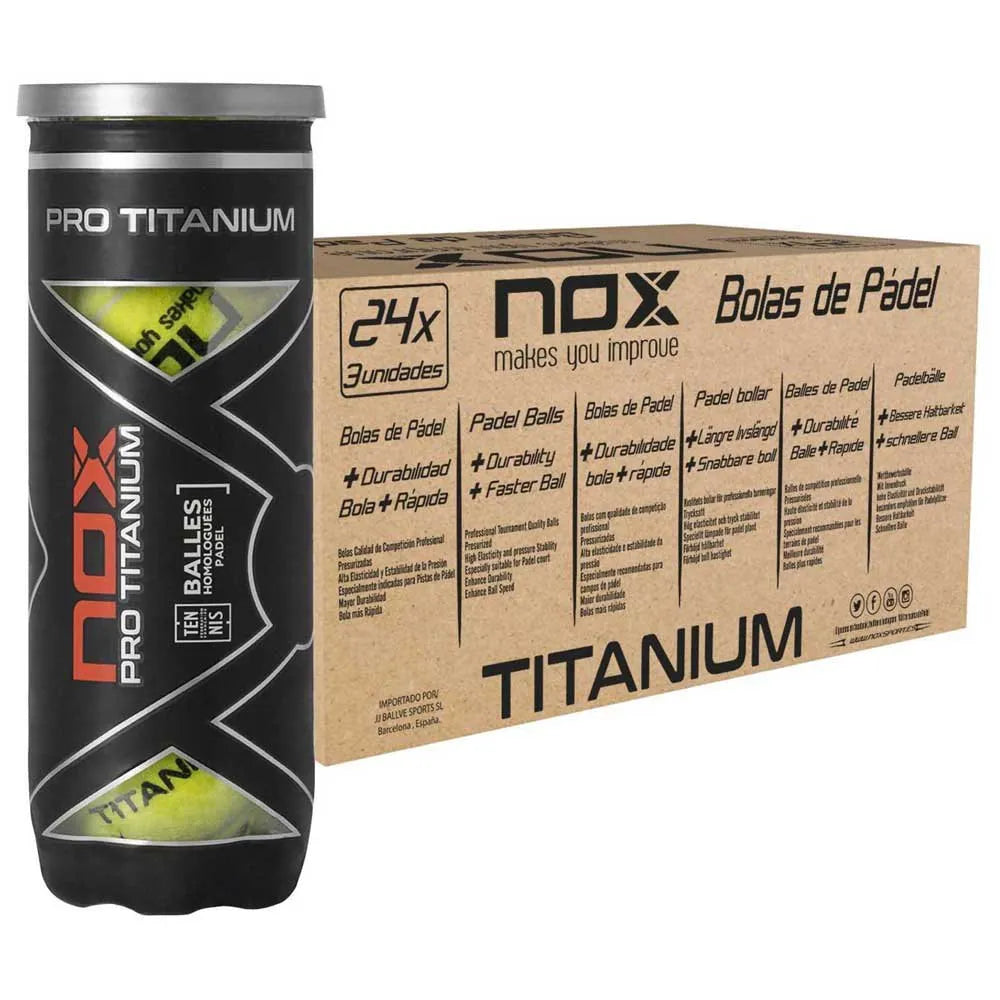 Nox Pro Titanium padel balls box- 72 balls