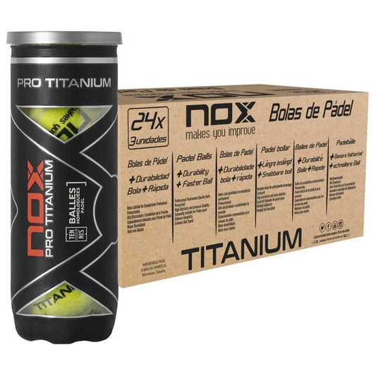 Nox Pro Titanium padel balls box- 72 balls